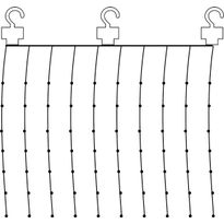 LED-valoverho Star Trading Dew Drop, 100 LED, 100x100cm, hopea
