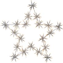LED-valokoriste Star Trading Flower Star, 60cm, läpinäkyvä