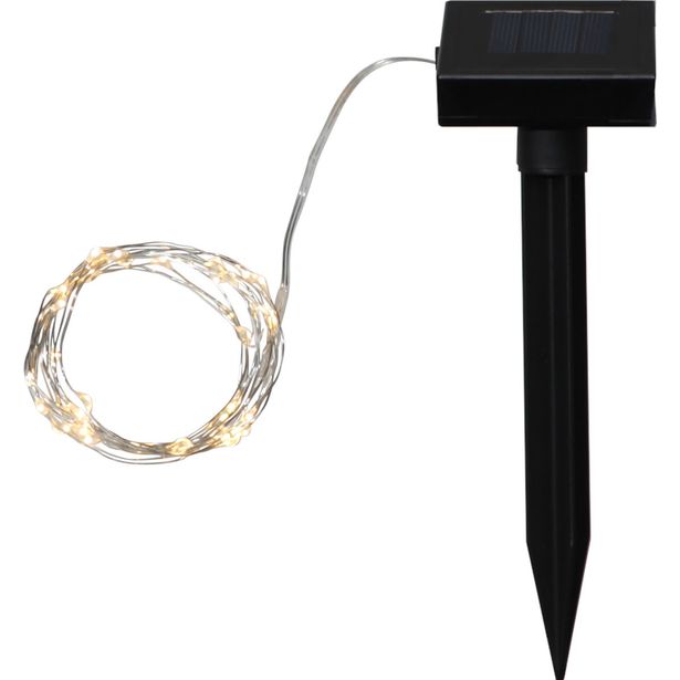 Aurinkokennovalosarja Star Trading Dew Drop, 500cm, hopea