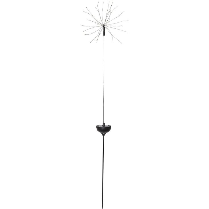 Aurinkokennokoristevalaisin Star Trading Firework, 26x26x1000mm, musta