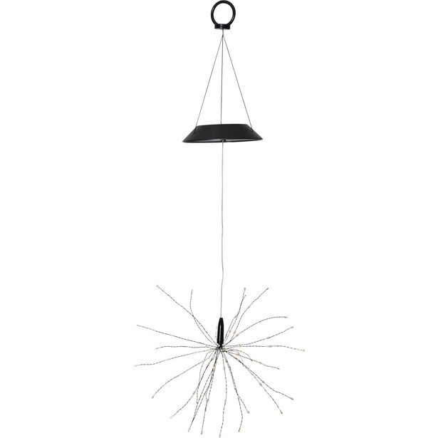 Aurinkokennokoristevalaisin Star Trading Firework, 26x26x500mm, musta