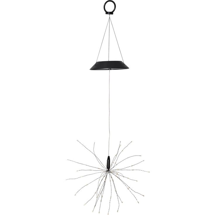 Aurinkokennokoristevalaisin Star Trading Firework, 26x26x500mm, musta