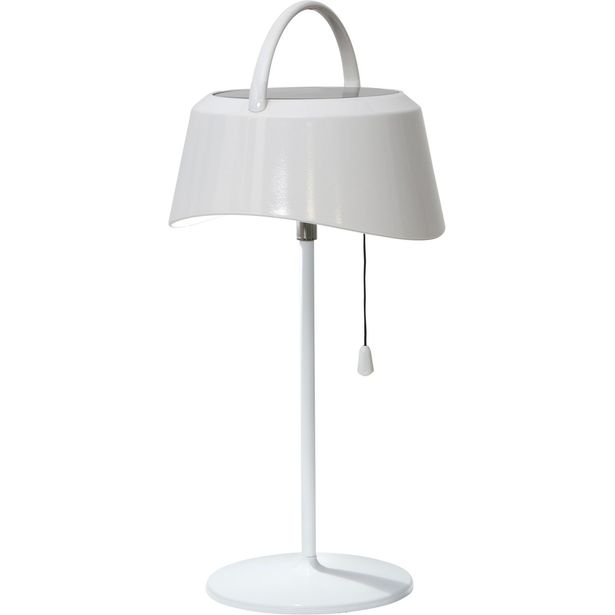 Aurinkokennopöytävalaisin Star Trading Cervia, 36cm, valkoinen