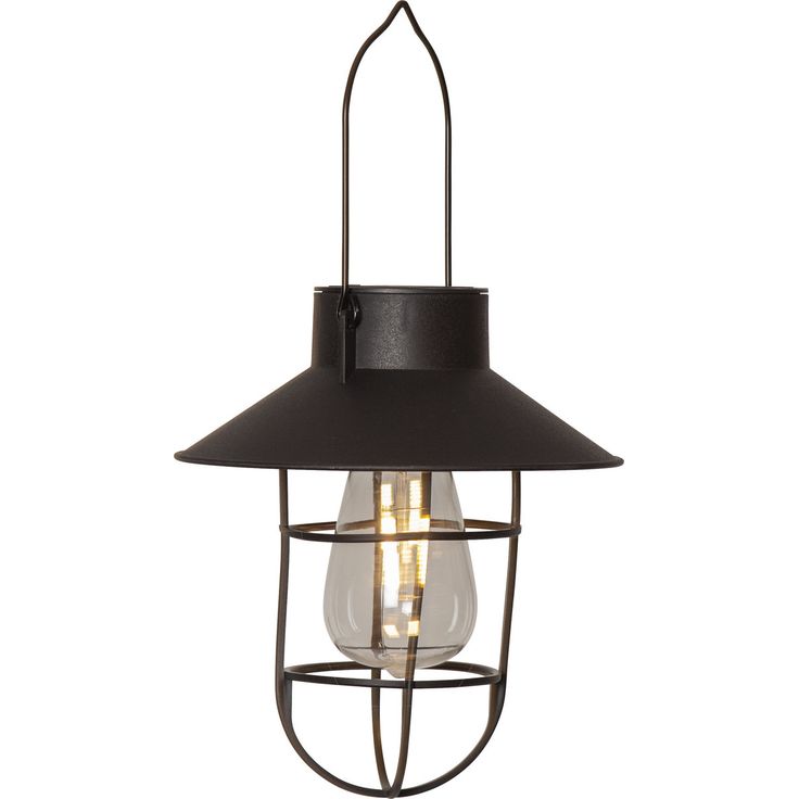 Aurinkokennolyhty Star Trading Cage, 21cm, musta