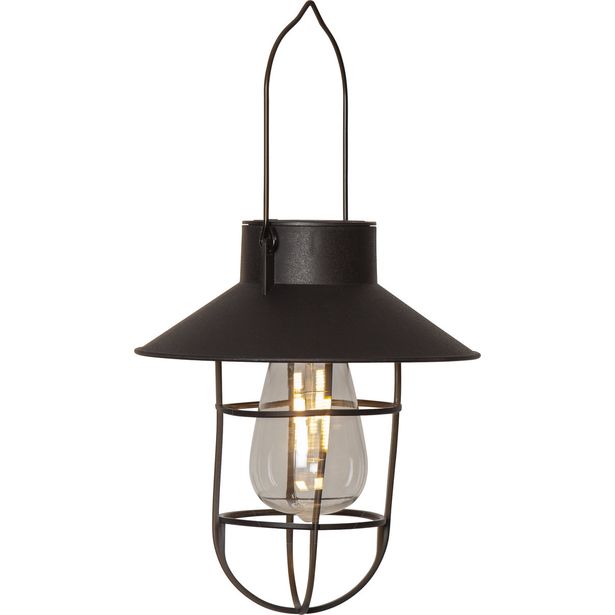 Aurinkokennolyhty Star Trading Cage, 21cm, musta