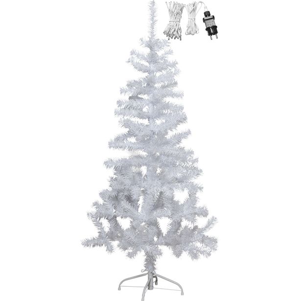 LED-valaistu joulukuusi Star Trading Alvik, 150cm, valkoinen