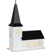 Pöytäkoriste Star Trading Churchill, 35cm, valkoinen