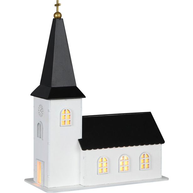 Pöytäkoriste Star Trading Churchill, 35cm, valkoinen