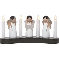 Kynttelikkö Star Trading Angel Choir, 31x8x15cm, valkoinen