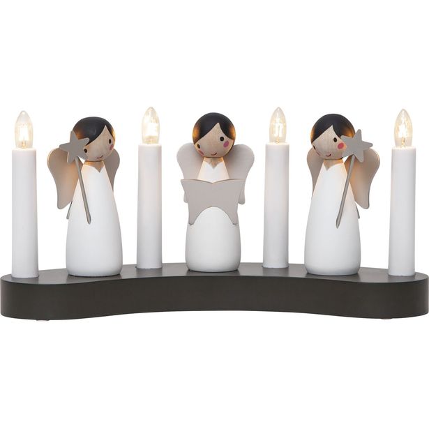 Kynttelikkö Star Trading Angel Choir, 31x8x15cm, valkoinen
