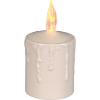 LED-kynttilä Star Trading Paula, hämäräsensorilla, 11.5cm, beige