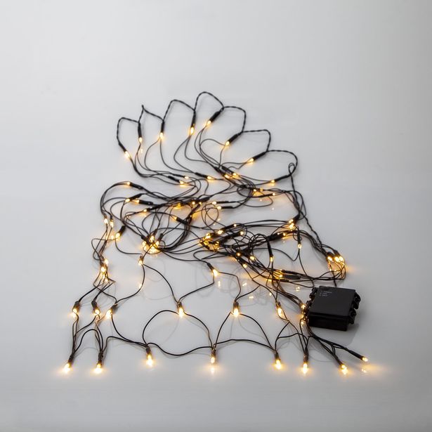 LED-valoverkko Star Trading Akku, 80-osainen, 150x80cm, musta