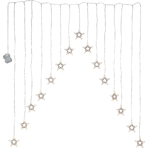 LED-valoverho Star Trading DecyStar, 125x120cm, läpinäkyvä