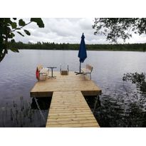 Laituri Savorak kansi 3,15x4,0m + kävelysilta 1,2x5m putkiponttonit 3x3900mm + 1x1200mm