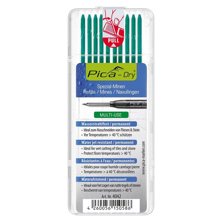Varaterät Pica Dry, vedenkestävä, 10kpl/pkt