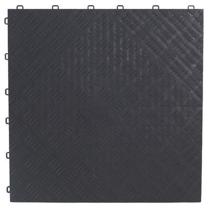Muovilaatta SteyrTek umpinainen Midnight Black 40x40cm, 4kpl