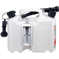 Kaksoiskanisteri Stihl Kombi, 5L bensiinille/3L öljylle, läpinäkyvä, 2 pidikettä