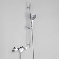 Suihkusetti Bathlife Pärla, suihkuhanalla, termostaattihanalla, juoksuputkella, kiiltävä kromi