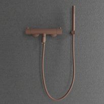 Suihkusetti Scandtap Pleasure 4 Rust, termostaattihanalla, juoksuputkella, matta ruskea