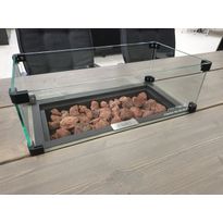 Suojalasit FlameTower liekkipöytään, 52x27x17cm