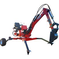 Kaivuulaite Timco ATV-570R, mönkijällä liikuteltava, 360 astetta pyörivä, 15hp moottorilla, 30cm kuokkakauhalla