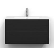 Allaskaappi Svedbergs Epos, 80x45cm, 2 ltk, sileä, musta saarni, push-open