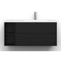 Allaskaappi Svedbergs Epos, 100x45cm, oikea, 2 ltk, sileä, musta saarni 