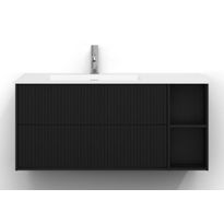 Allaskaappi Svedbergs Epos, 100x45cm, vasen, 2 ltk, svall, musta saarni, push-open