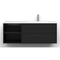 Allaskaappi Svedbergs Epos, 120x45cm, oikea, 2+0 ltk, jalusi, musta saarni, push-open