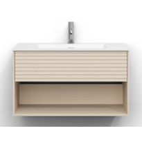 Allaskaappi Svedbergs Epos, 80x45cm, 1 ltk, jalusi, vaalea saarni, push-open