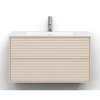 Allaskaappi Svedbergs Epos, 80x45cm, 2 ltk, jalusi, vaalea saarni, push-open