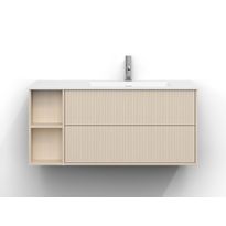 Allaskaappi Svedbergs Epos, 100x45cm, oikea, 2 ltk, svall, vaalea saarni, push-open