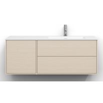 Allaskaappi Svedbergs Epos, 120x45cm, oikea, 2+1 ltk, sileä, vaalea saarni, push-open