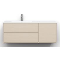 Allaskaappi Svedbergs Epos, 120x45cm, vasen, 2+1 ltk, sileä, vaalea saarni, push-open