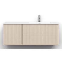Allaskaappi Svedbergs Epos, 120x45cm, oikea, 2+1 ltk, svall, vaalea saarni, push-open