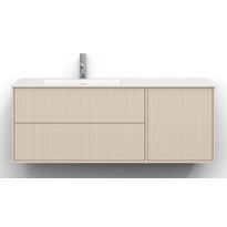 Allaskaappi Svedbergs Epos, 120x45cm, vasen, 2+1 ltk, svall, vaalea saarni, push-open