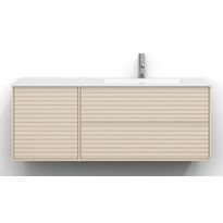 Allaskaappi Svedbergs Epos, 120x45cm, oikea, 2+1 ltk, jalusi, vaalea saarni, push-open