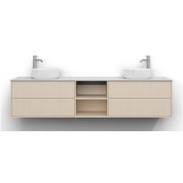 Allaskaappi Svedbergs Epos, 200x45cm, 2+0+2 ltk, svall, vaalea saarni, push-open