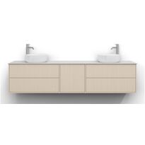 Allaskaappi Svedbergs Epos, 200x45cm, 2+1+2 ltk, svall, vaalea saarni, push-open