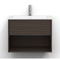 Allaskaappi Svedbergs Epos, 60x45cm, 1 ltk, jalusi, tumma saarni, push-open