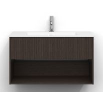 Allaskaappi Svedbergs Epos, 80x45cm, 1 ltk, svall, tumma saarni, push-open