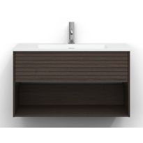 Allaskaappi Svedbergs Epos, 80x45cm, 1 ltk, jalusi, tumma saarni, push-open