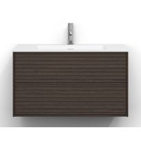 Allaskaappi Svedbergs Epos, 80x45cm, 2 ltk, jalusi, tumma saarni, push-open