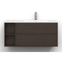 Allaskaappi Svedbergs Epos, 100x45cm, oikea, 2 ltk, sileä, tumma saarni, push-open