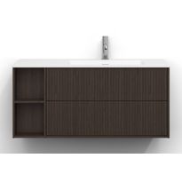 Allaskaappi Svedbergs Epos, 100x45cm, oikea, 2 ltk, svall, tumma saarni, push-open