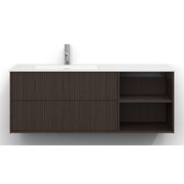 Allaskaappi Svedbergs Epos, 120x45cm, vasen, 2+0 ltk, svall, tumma saarni, push-open