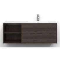Allaskaappi Svedbergs Epos, 120x45cm, oikea, 2+0 ltk, jalusi, tumma saarni, push-open