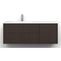 Allaskaappi Svedbergs Epos, 120x45cm, vasen, 2+1 ltk, svall, tumma saarni, push-open