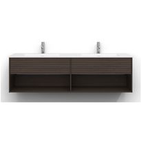 Allaskaappi Svedbergs Epos, 160x45cm, 1+1 ltk, jalusi, tumma saarni, push-open