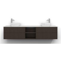 Allaskaappi Svedbergs Epos, 200x45cm, 2+0+2 ltk, svall, tumma saarni, push-open